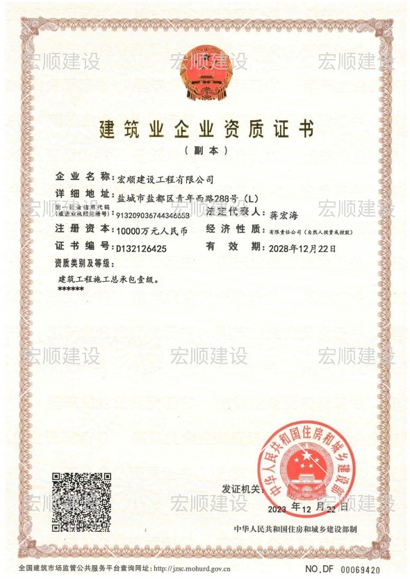 建筑工程施工總承包一級(jí)